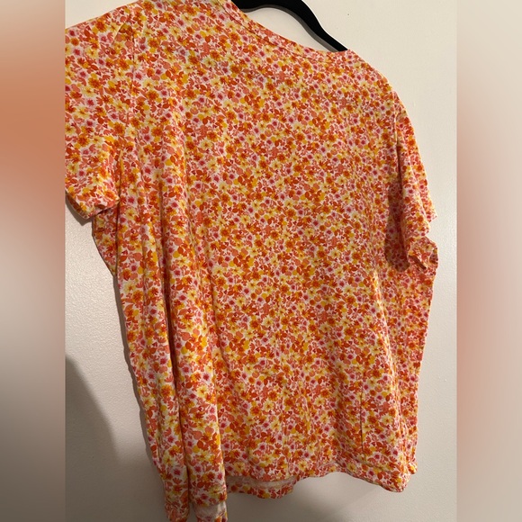 Old Navy Floral Everywear Tee XXL Tall Cotton Boxy Cottagecore Coastal Grandma - Picture 8 of 13